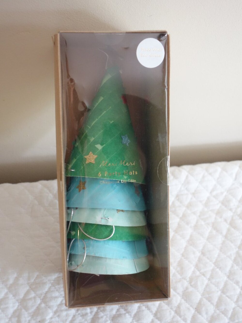NIB MERI MERI Box of 6 Party Hats – Christmas Trees